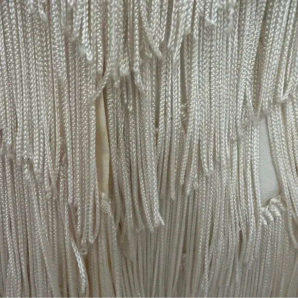 Ivory Fringe Slip Dress - Picture 14 of 16